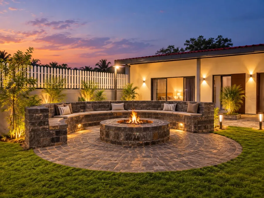 Fire-pit lounge